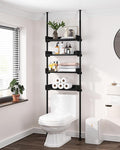 ALLZONE 4 Tier Over The Toilet Storage, Adjustable Wood Over Toilet Bathroom by ALLZONE