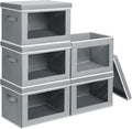 Stackable Storage Bins with Lids by Homsorout