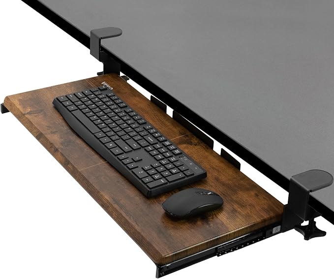 VIVO Large Clamp-on Computer Keyboard and Mouse Under Desk Slider Tray by VIVO