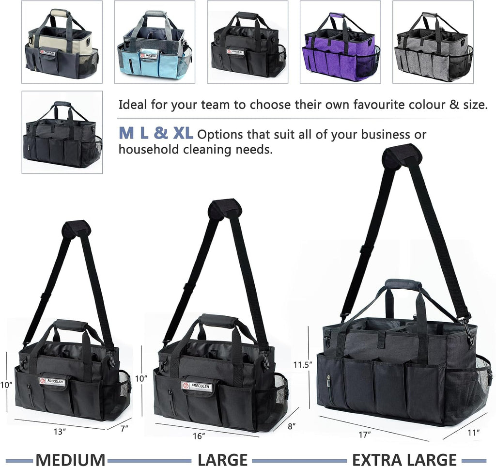 13" Cleaning Caddy for Cleaning Supplies, Cleaning Bag for