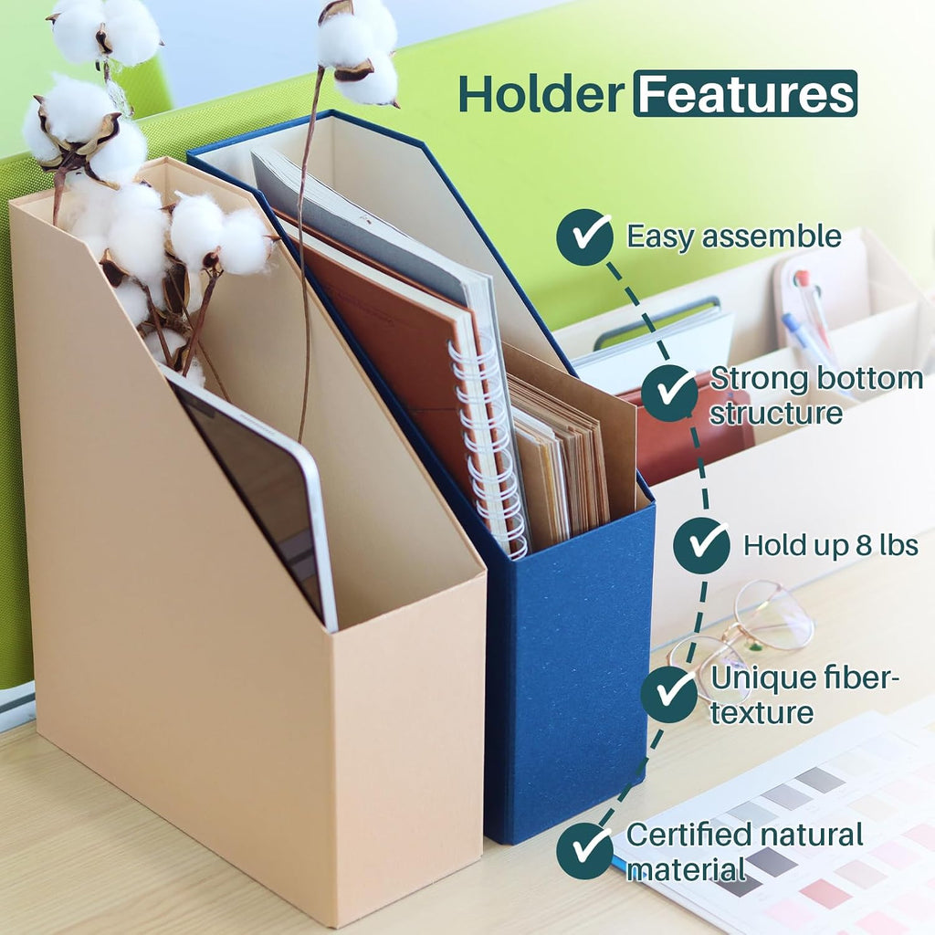 Magazine Holder - File Holder and Desk Organizer, Paperboard Book