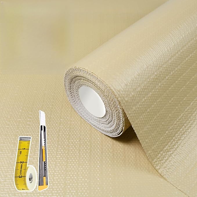Shelf Liners for Kitchen Cabinets 12in x 20FT, Non Adhesive Drawer Liner Pure by Adwann