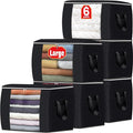 Fab totes 24 Gallons Clothes Storage, Foldable Thick Fabric Blanket Storage Bags by Fabtotes