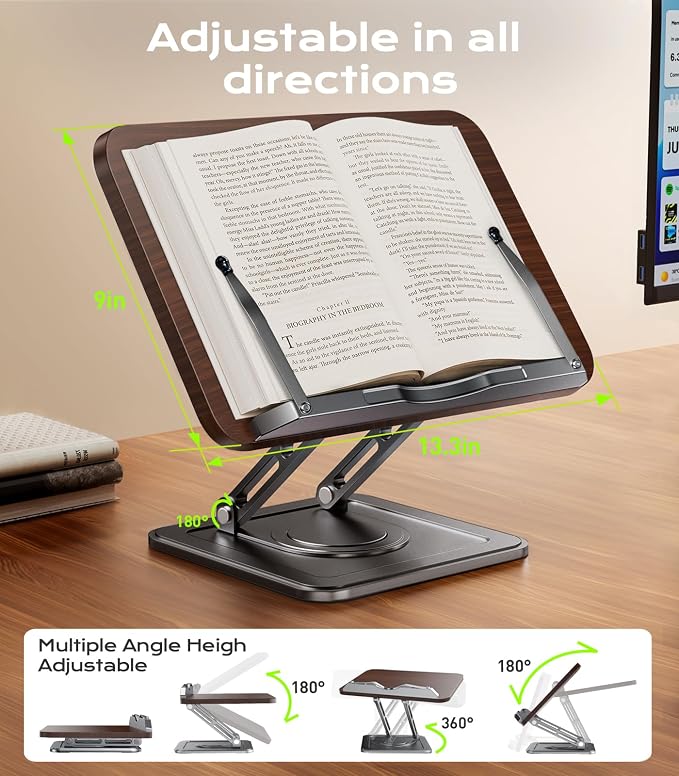Book Stand for Reading, Adjustable Book Holder - Image 5