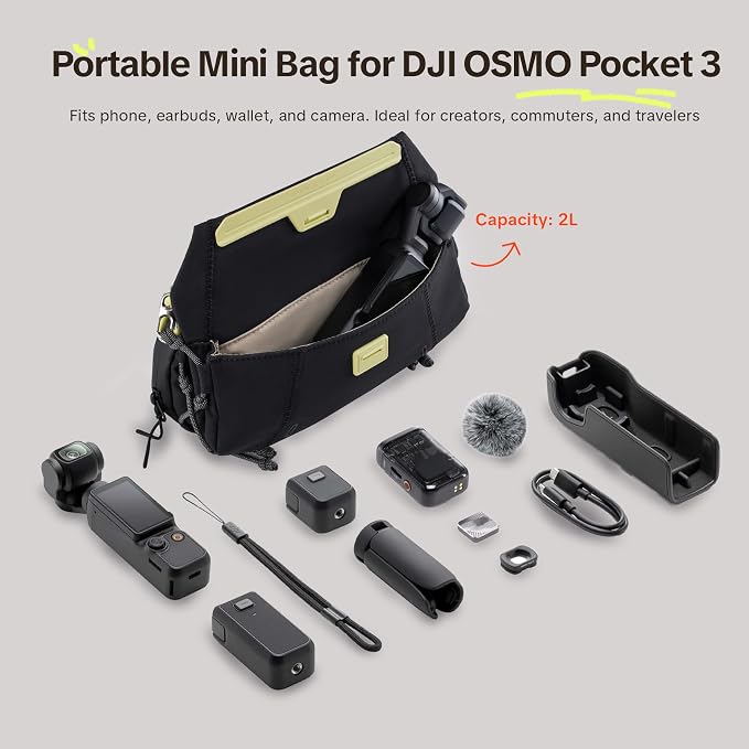 PGYTECH OneGo Pocket Sling for DJI Osmo Pocket 3, Portable Splashproof Everyday - Image 6