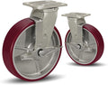 SY America 8" X 2" Casters Wheels, Heavy Duty Industrial Casters，Polyurethane by SYAmericaIndustrialCasters