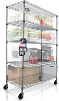 4000 LBS Heavy Duty Wire Rack, 48 x 24 x 76, 5-Tier NSF Commercial