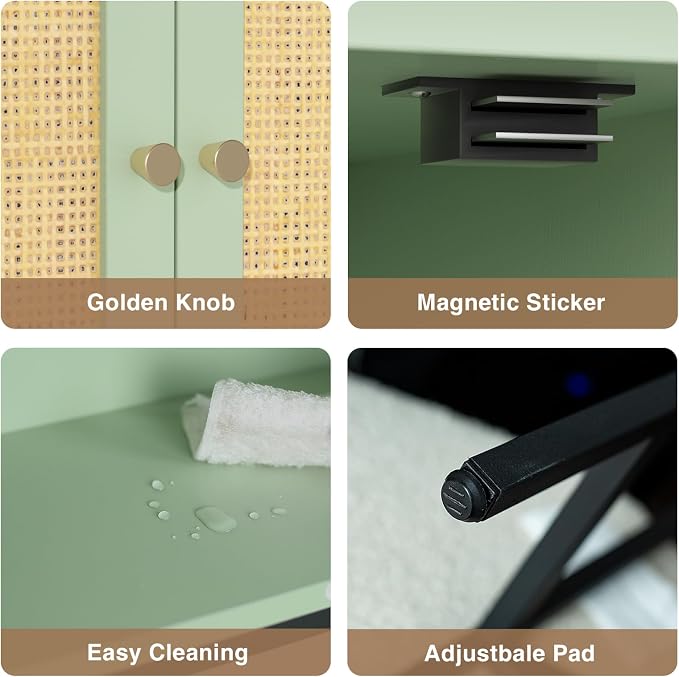 Rattan Over The Toilet Storage Cabinet, Bathroom Organizers and Storage Over - Image 6