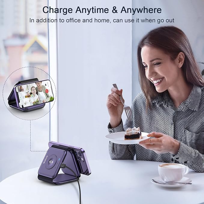 Wireless Charger 3 in 1, RTOPS Magnetic Travel Wireless Charging Station - Image 6
