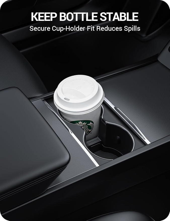 BASENOR 2026 Tesla Model Y Model 3 Center Console Organizer Tray, Cup Holder - Image 6