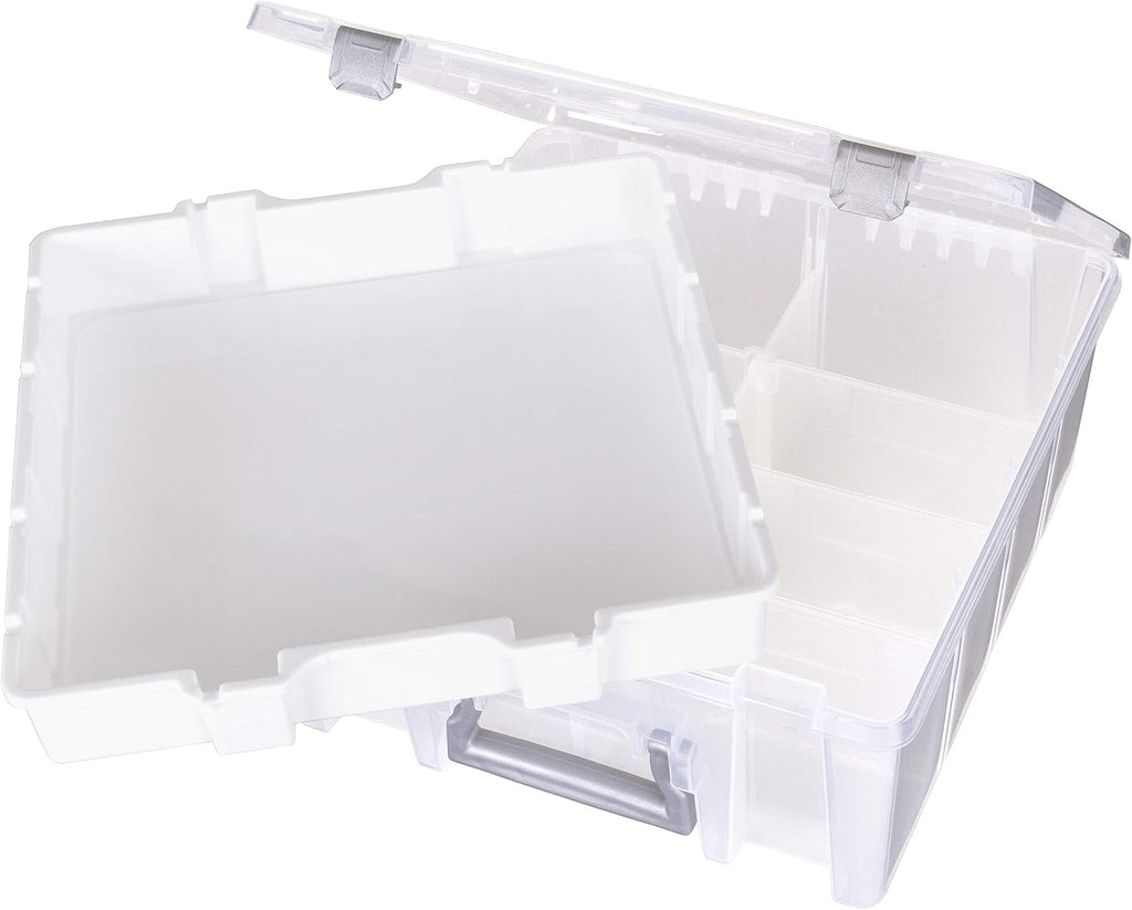 Kept Super Satchel Double Deep with Lift-Out Tray, Clear