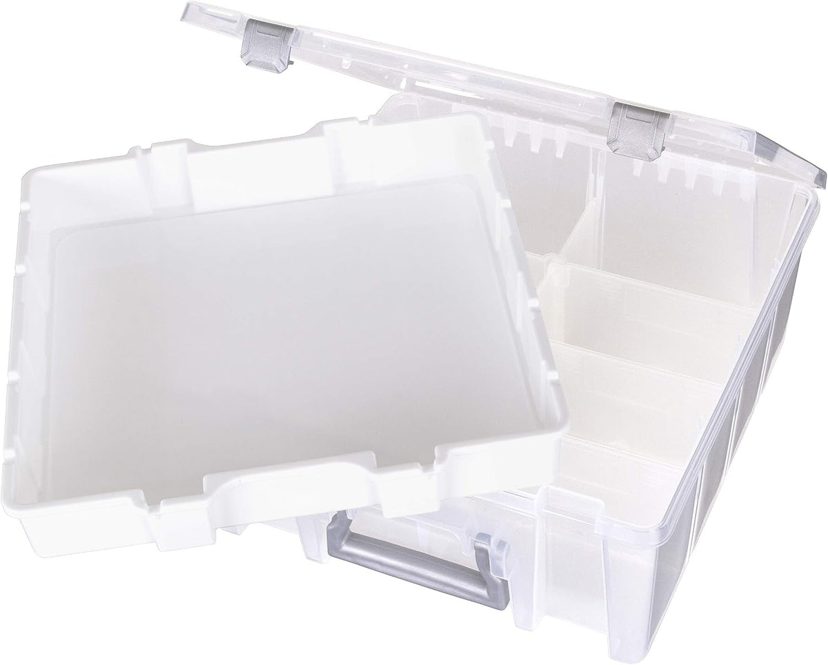Kept Super Satchel Double Deep with Lift-Out Tray, Clear