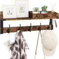 Homode Coat Rack with Shelf, Wall Shelf with Hooks, 26 Inch Long Coat Hanger by Homode
