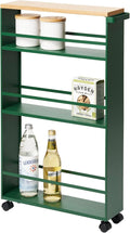 YAMAZAKI Home Slim Rolling Storage Cart – Narrow Kitchen Storage Cabinet by YamazakiHome