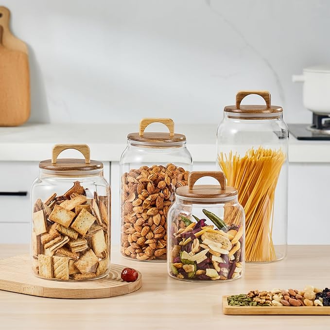 Sweejar Glass Jars for Laundry Room Organization, 90 ounce Laundry Pods - Image 4