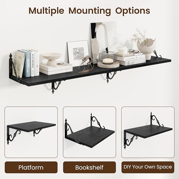 RICHFOCUS 12 Inch Deep Floating Shelves - Image 5