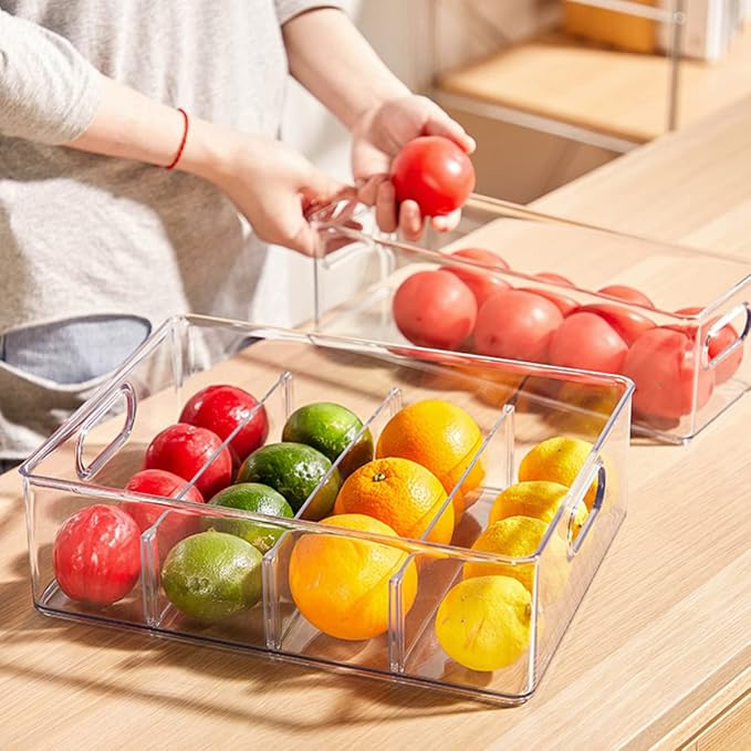 MineSign 4 pack Stackable Refrigerator Organizer Bins Pull-Out Drawers - Image 7