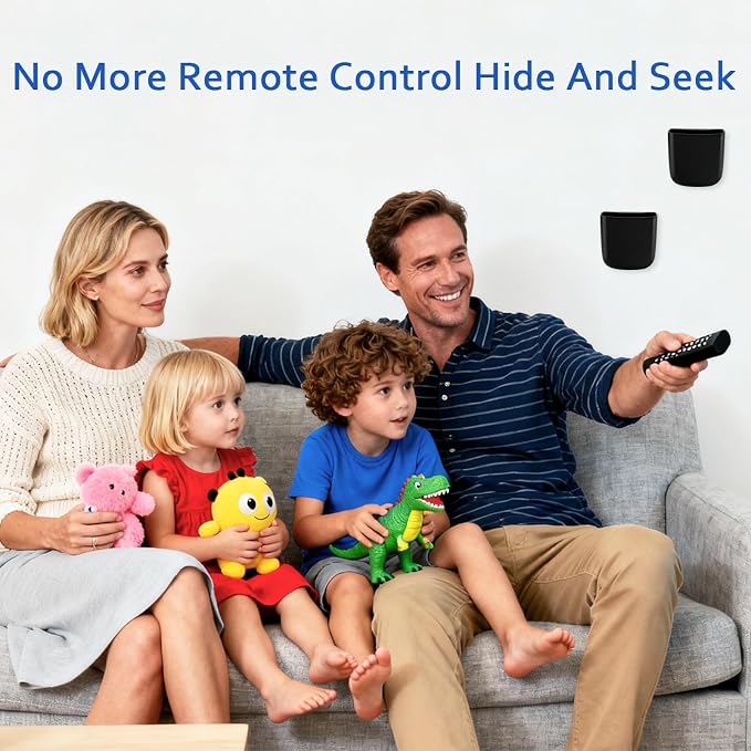 SUNFICON Remote Holder Wall Mount TV FAN Remote Control Holder Bedside Caddy - Image 9