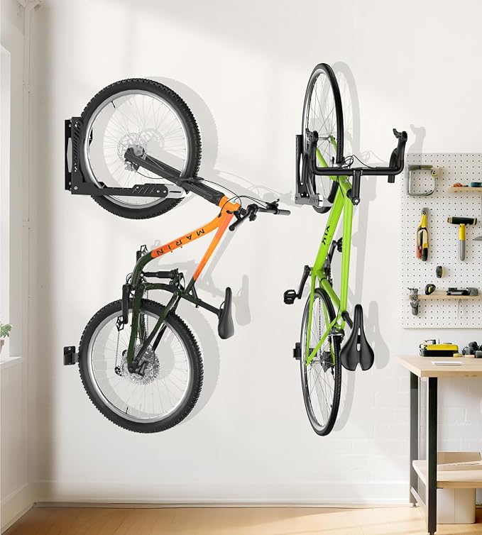 Swivel Bike Wall Mount, Space Saving Bike Rack Garage, No Heavy Lifting - Image 2