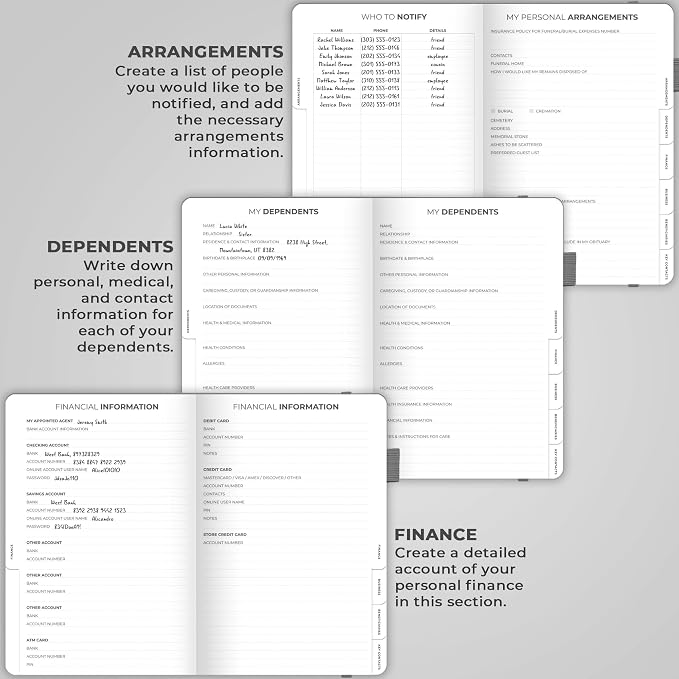 Clever Fox End of Life Planner – Final Arrangements Organizer - Image 4