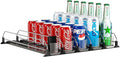 Soda Can Dispenser, Self-Pushing Drink Organizer, Width Adjustable Fridge by Feverdes
