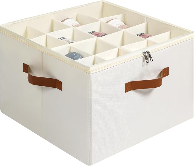 Fabric Shoe Organizer for Closet, Foldable Shoe Storage Bins by Unknown