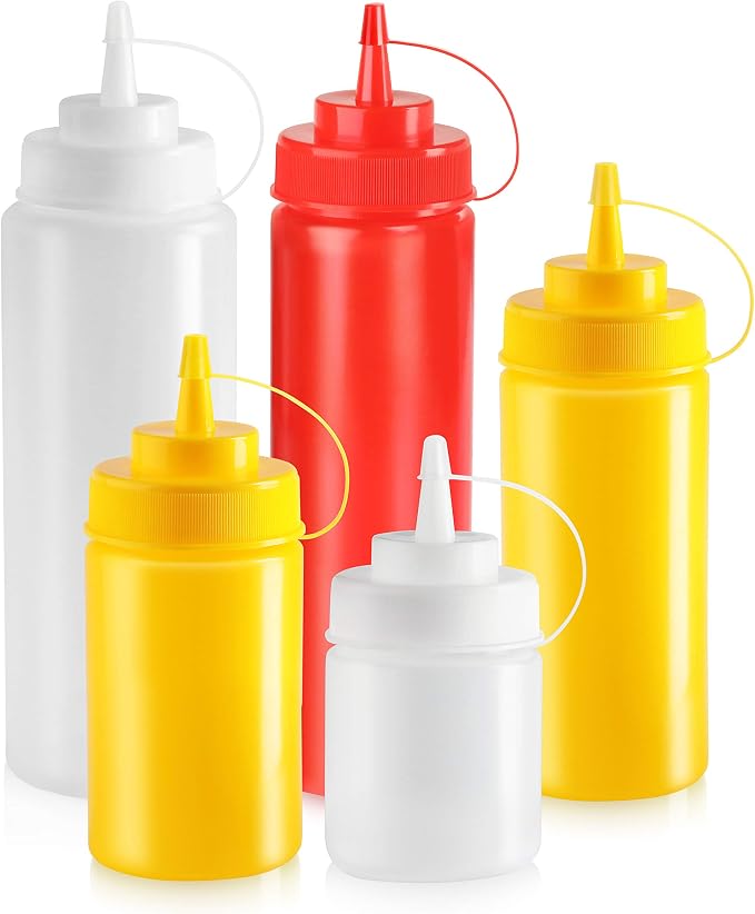 New Star Foodservice Squeeze Bottles, Wide Mouth, 32 oz - Image 3