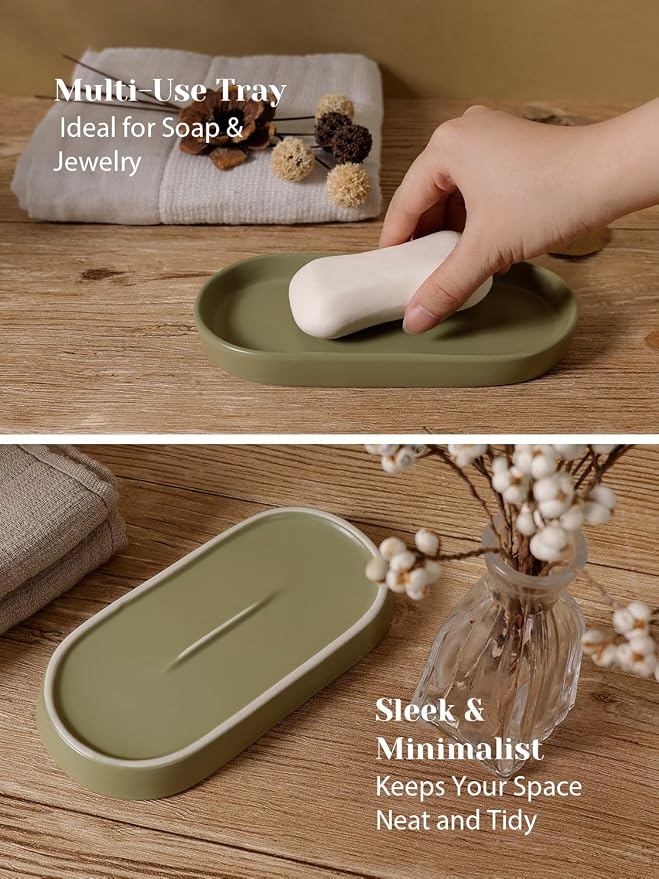 INGOFIN 3 Pcs Ceramic Bathroom Accessory Set - Image 4