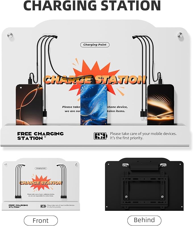 8-Port Wall Mounted Charging Station - Image 4