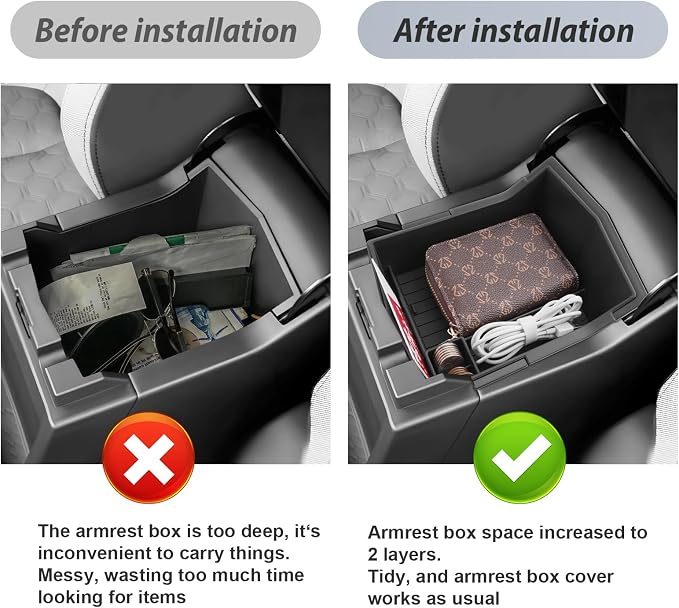 SKTU 2-Pack for 2025 2026 Subaru Forester Center Console Organizer for 2025 - Image 3