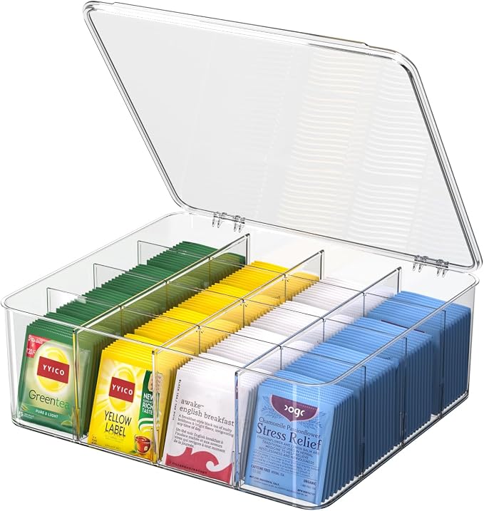 Tea Bags Organizer with Lids by Weaccompanyyoueverymoment