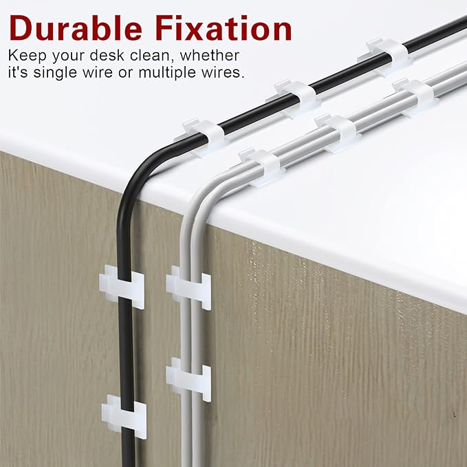 120 Pcs XHF Adhesive Cable Wire Clips White, Cable Staples Outdoor Cable - Image 7