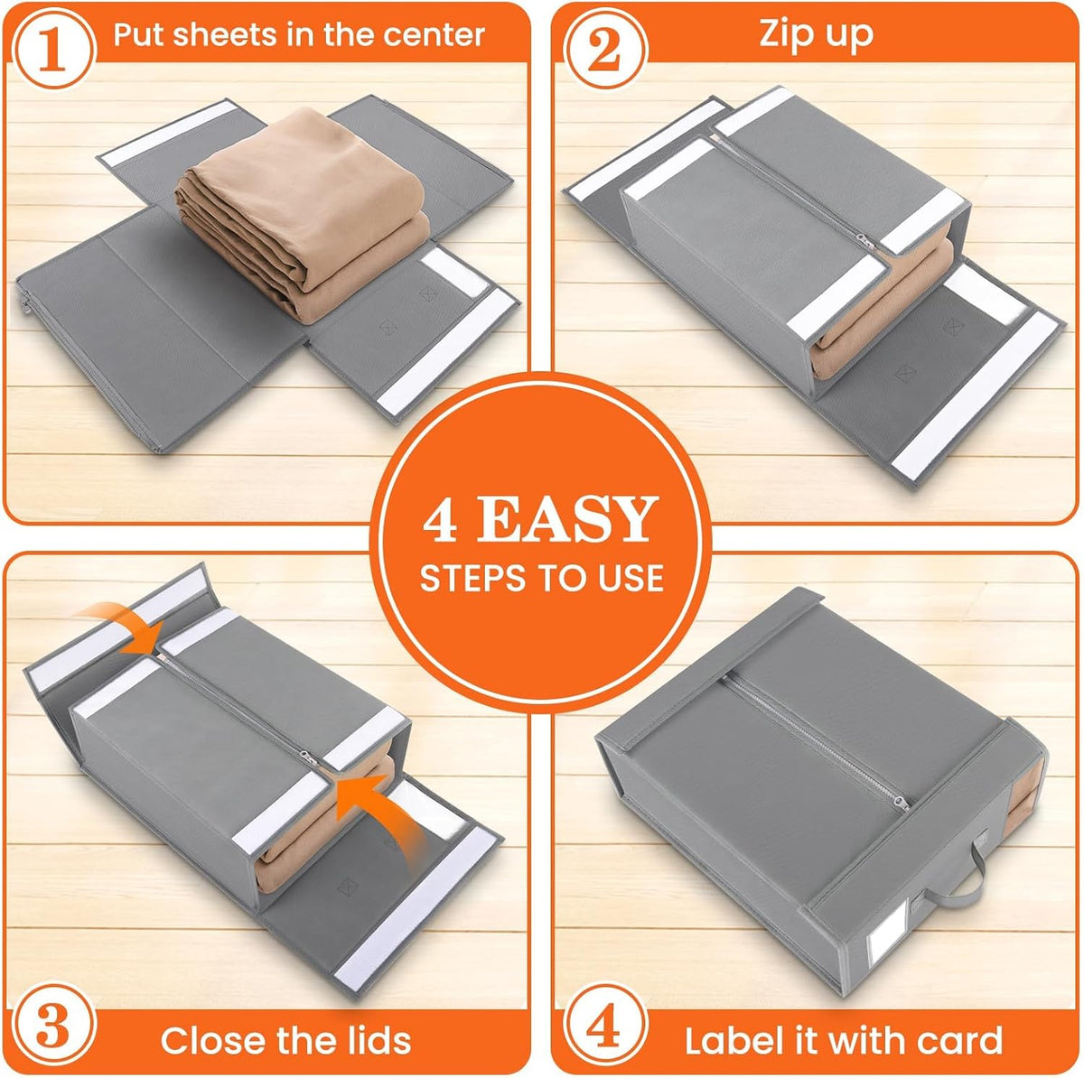 Bed Sheet Organizers and Storage,Closet Organizer Under Bed Storage