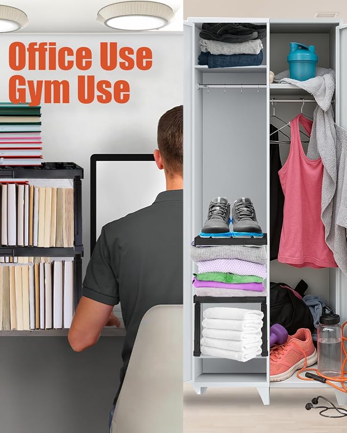 Adjustable Lokcer/Cabinet Organizer Shelf， Adjustable Width and Height - Image 4