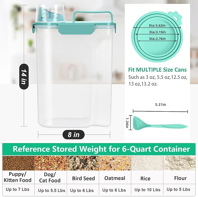 Pet Dog Cat Food Storage Container 5 to 7 lbs - Image 2
