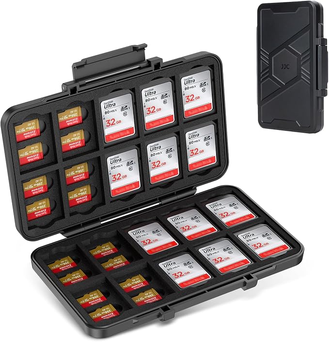 60 Slots Memory Card Case for 20 SD and 40 TF Cards, Compact Size & Portable SD by JJC