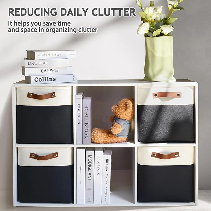 Foldable Storage Cubes 11x11 Inch, Collapsible Storage Basket - Image 2