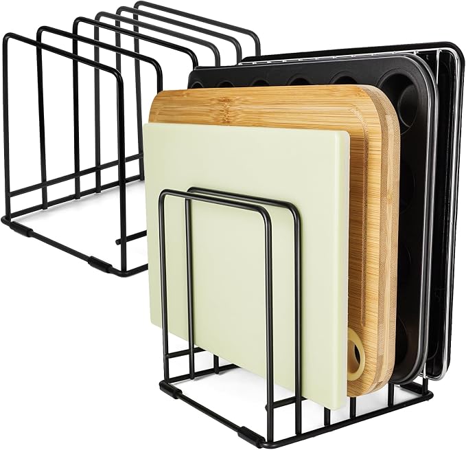 Kitchen Cabinet Cutting Board Organizer, Cookie Sheet Storage Rack, Cabinet by Mythco