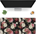 Desk Mat, Watercolor Peonies Floral Gaming Mouse Pad, XXL Extended Mouse Pad Mat by MIOAOSRT