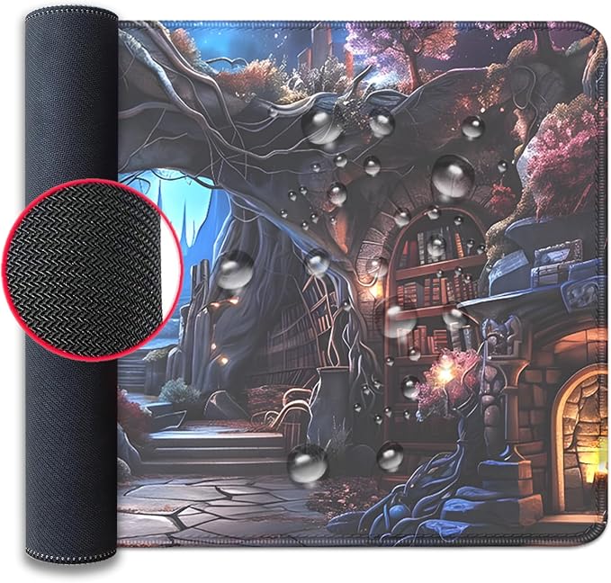 Magic Library Mouse Pad, Mysterious Collection of Books Mousepad Desk Pad - Image 7