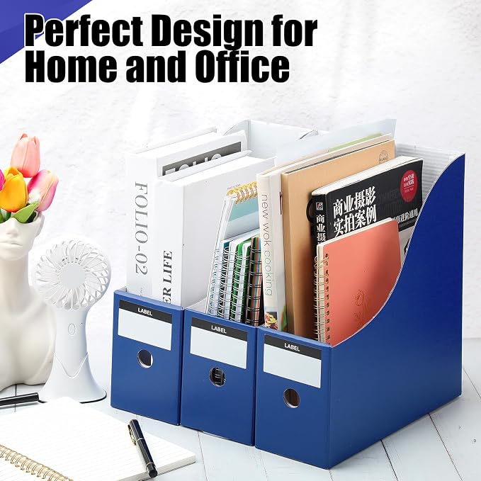 Thenshop 24 Pcs Cardboard Magazine File Holders Magazine Book Bin Box - Image 3