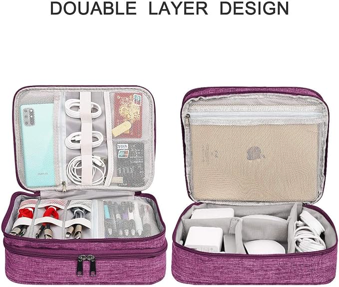 Electronics Organizer, Jelly Comb Electronic Accessories Cable Organizer Bag - Image 2