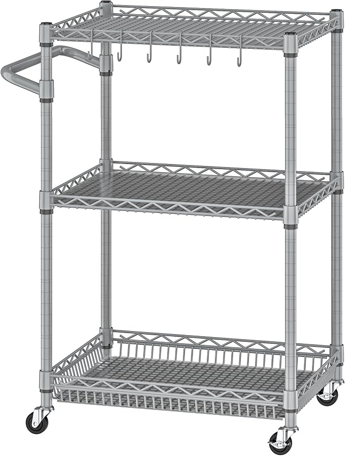 3 Tier Rolling Utility Carts by Alexayhome