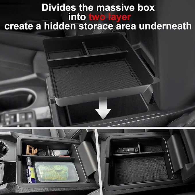 Muslogy Center Console Organizer & Wireless Charger Protective Mat Compatible - Image 4