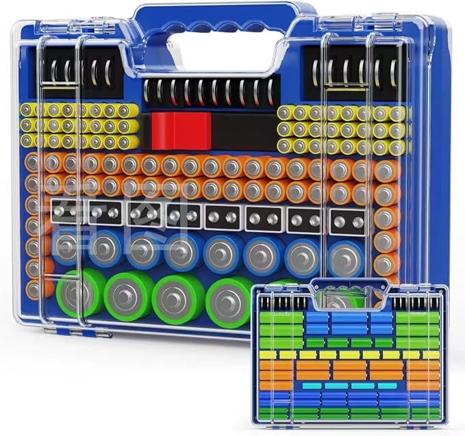 Battery Organizer Storage Holder Box Case by Molutsody