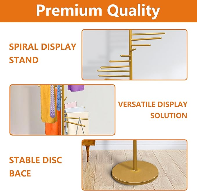 Royxen Scarf Organizer 20 Tiers, Hijab Organizer 60" Height, Purse Holder - Image 4
