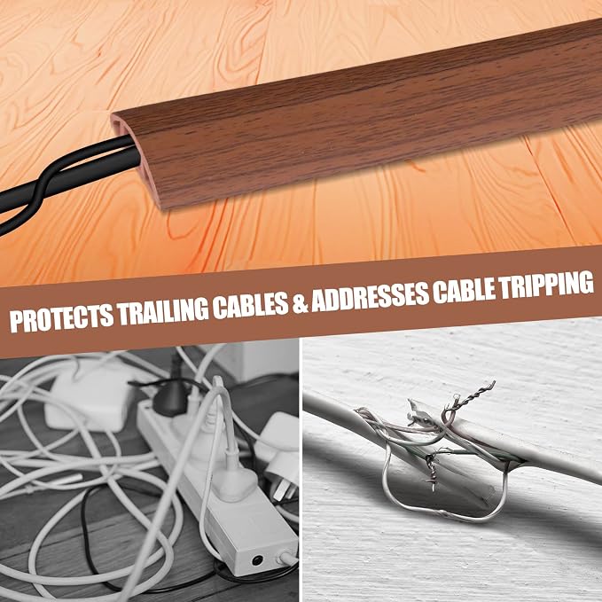 Floor Cord Cover Self Adhesive Cord Hider, 10FT Cable Management, Extension - Image 6