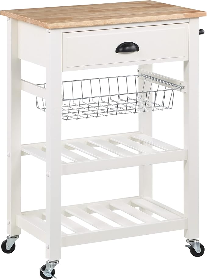 OSP Home Furnishings Hampton Kitchen Cart by Office+Star
