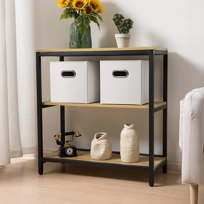 PRANDOM Leather Foldable Cube Storage Bins 11x11 inch Fabric Storage Baskets - Image 3