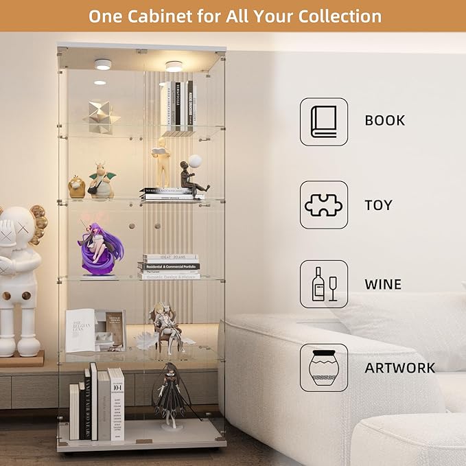 Beauty4U Glass Display Cabinet - Image 6